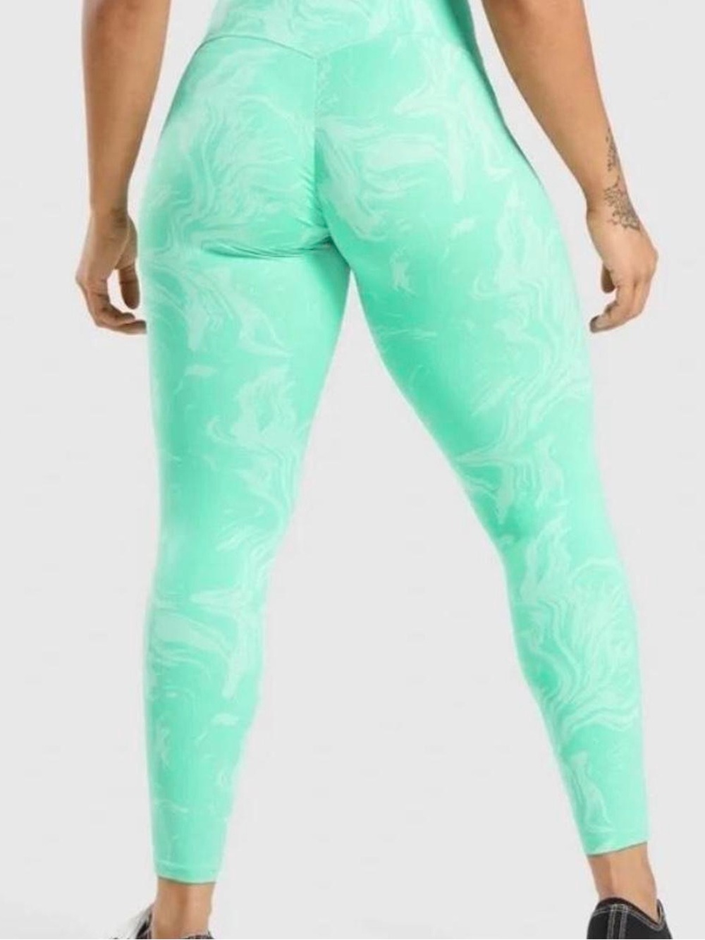 Gymshark Marble-Print Teal Leggings